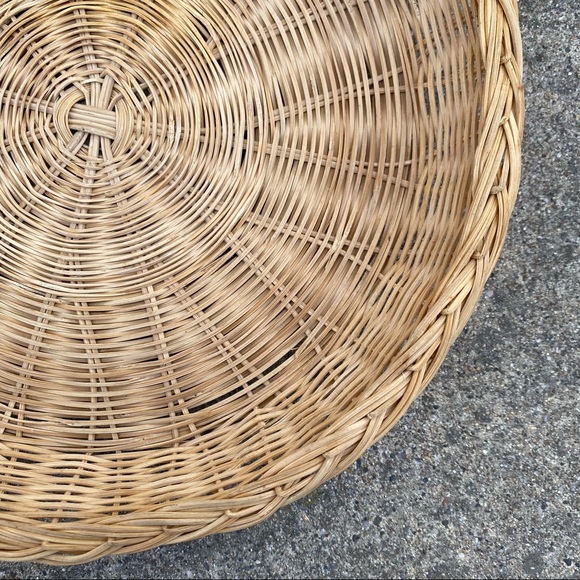 Vintage Accents Vintage Flat Wicker Wall Basket Poshmark